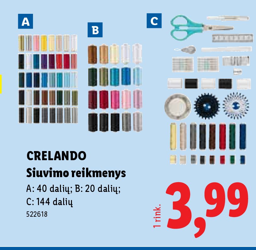 CRELANDO Siuvimo reikmenys