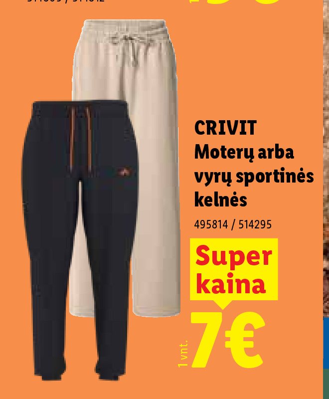 CRIVIT Moterų arba vyrų sportinės kelnės