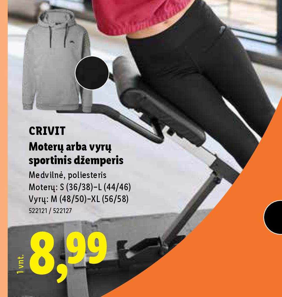 CRIVIT Moterų arba vyrų sportinis džemperis