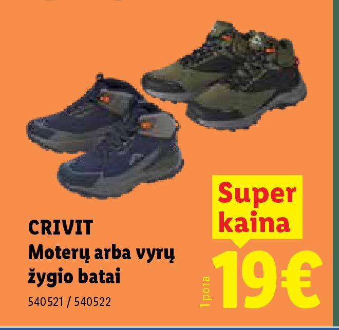 CRIVIT Moterų arba vyrų žygio batai
