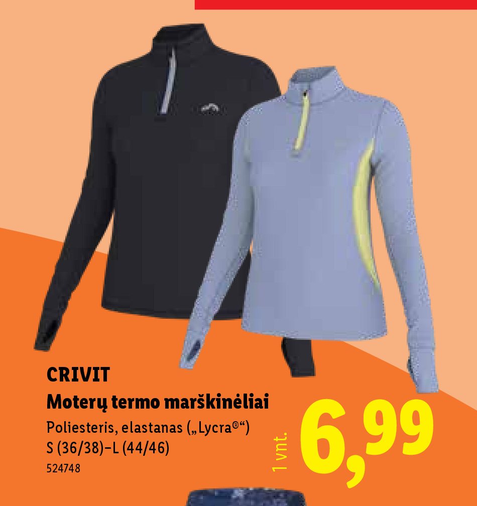 CRIVIT Moterų termo marškinėliai