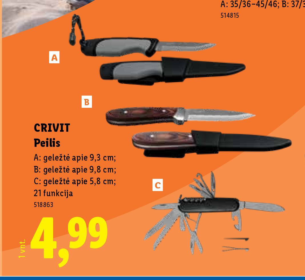 CRIVIT Peilis