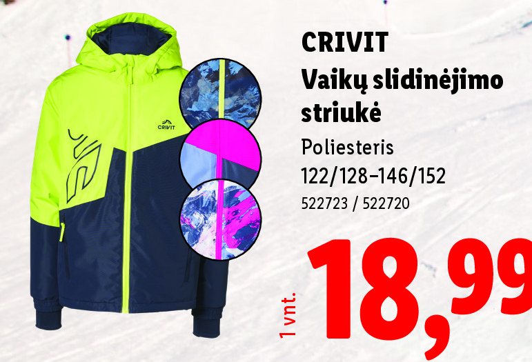 CRIVIT Vaikų slidinėjimo striukė