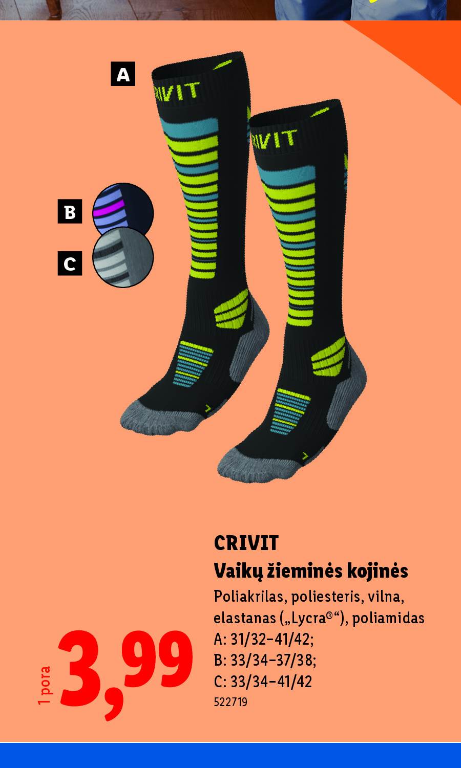 CRIVIT Vaikų žieminės kojinės
