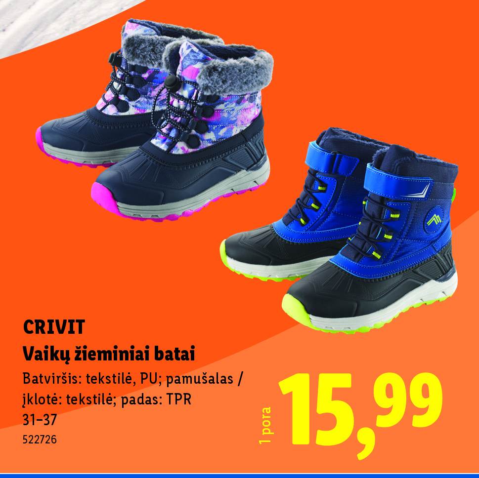 CRIVIT Vaikų žieminiai batai