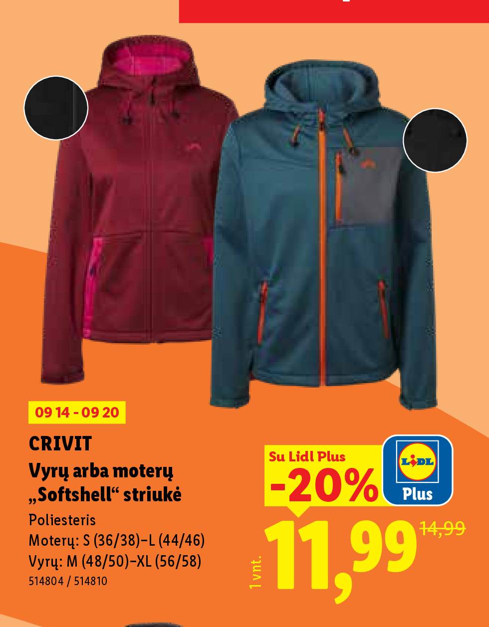 CRIVIT Vyrų arba moterų „Softshell“ striukė
