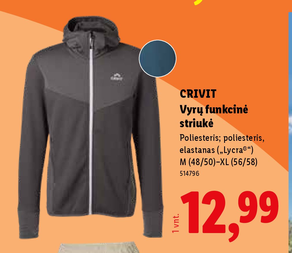 CRIVIT Vyrų funkcinė striukė