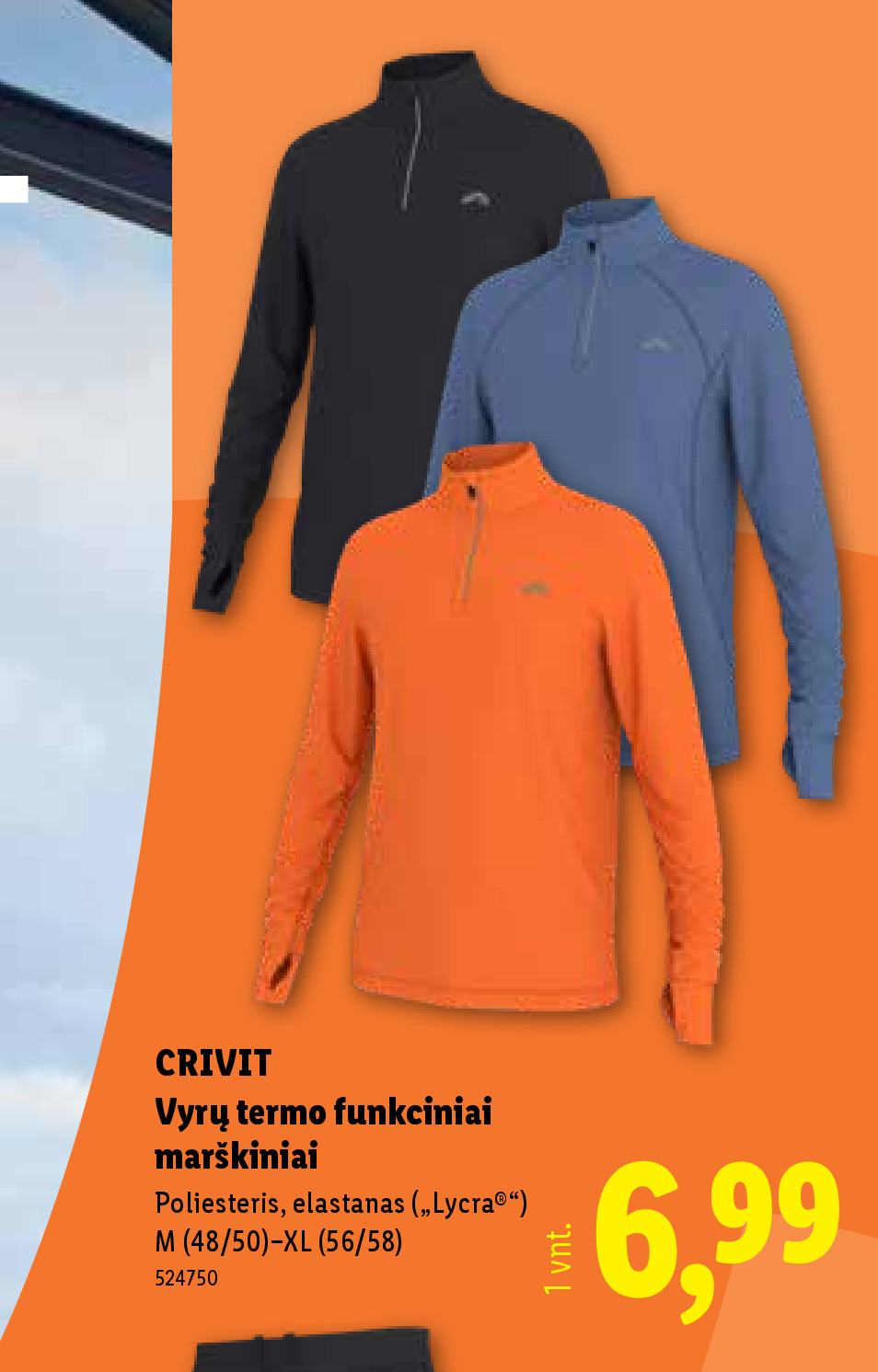 CRIVIT Vyrų termo funkciniai marškiniai