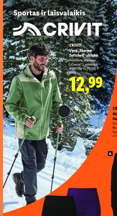 CRIVIT Vyrų „Thermo Softshell“ striukė