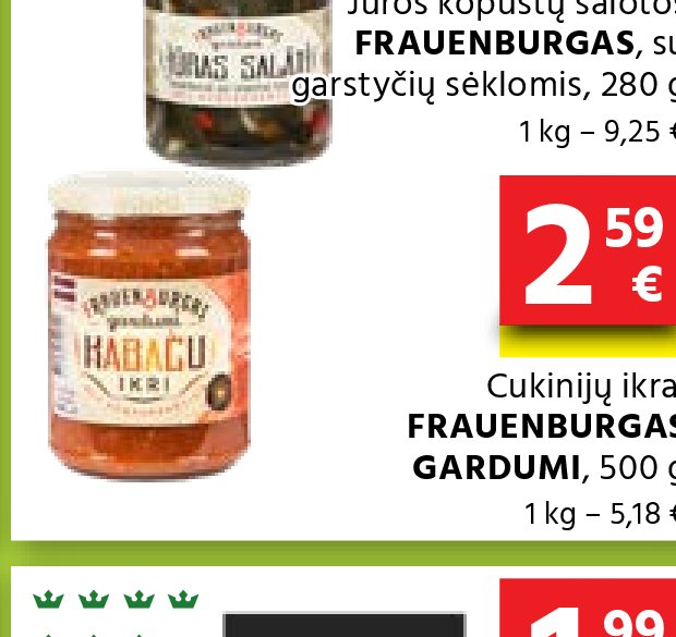 Cukinijų ikrai FRAUENBURGAS GARDUMI, 500 g