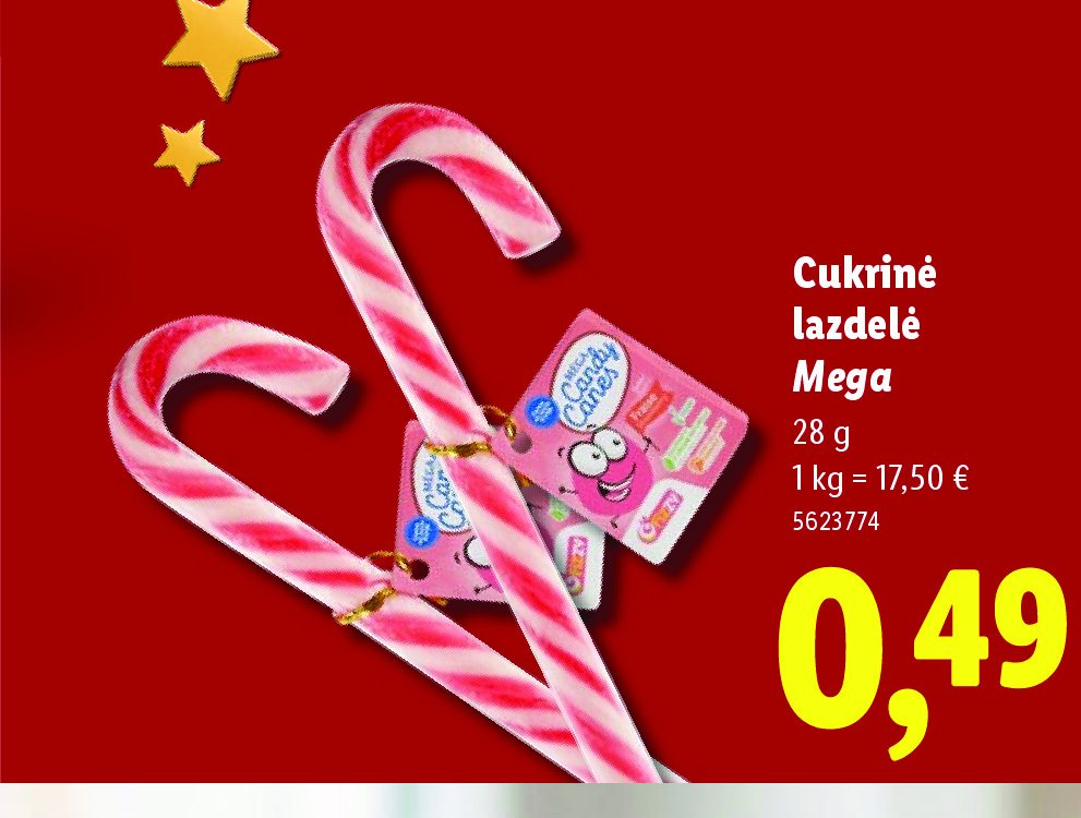 Cukrinė lazdelė Mega, 28 g