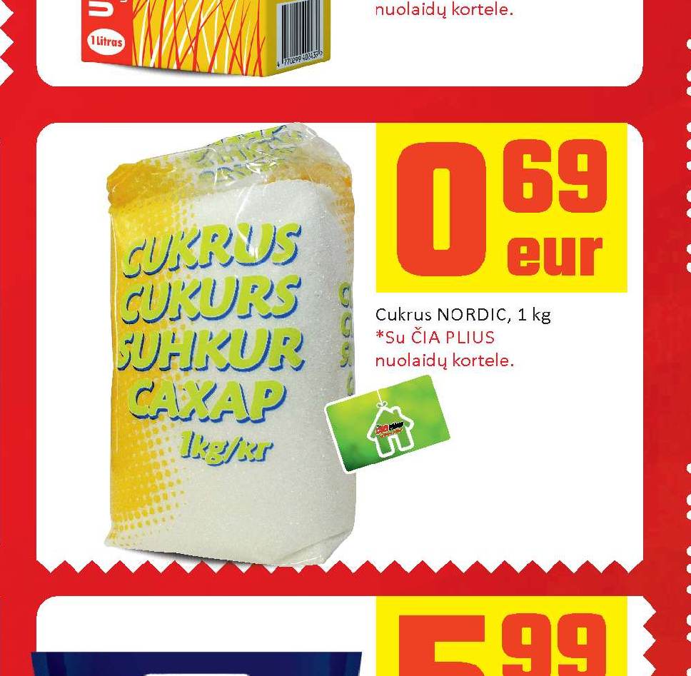 Cukrus NORDIC, 1 kg