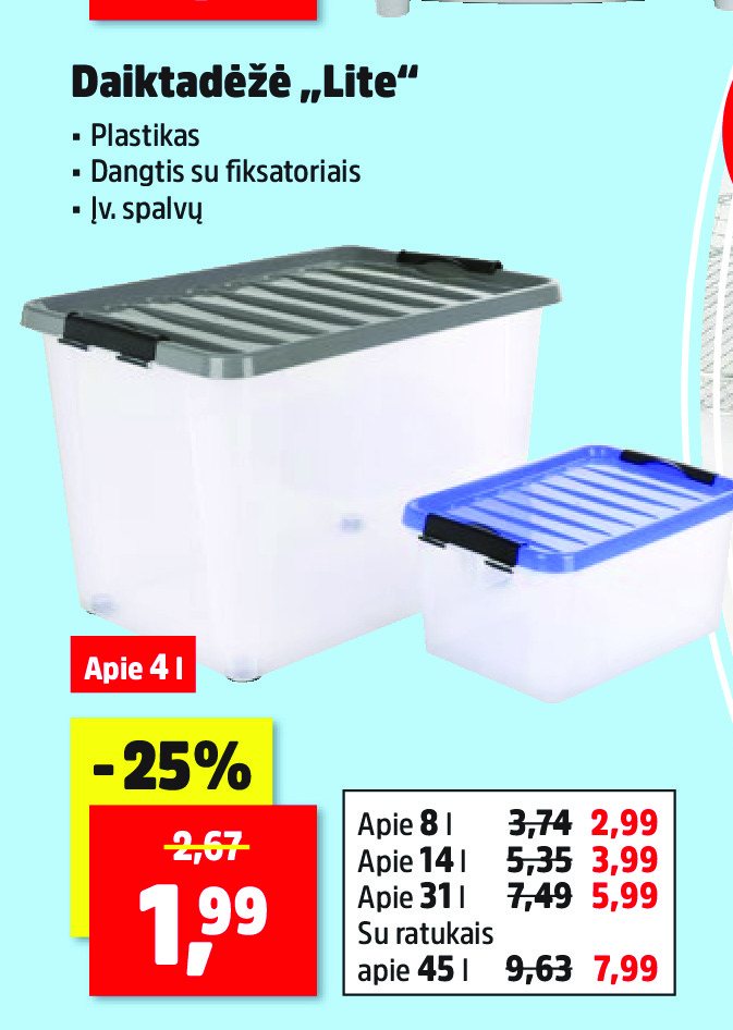 Daiktadėžė „Lite“, 4 l