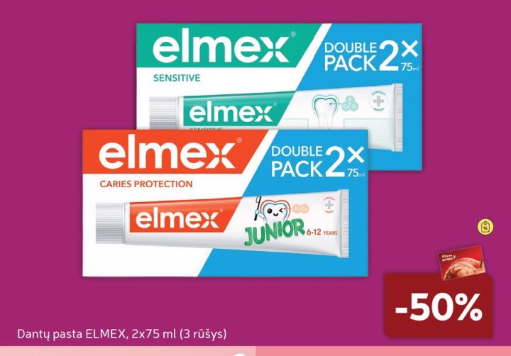 Dantų pasta ELMEX, 2 x 75 ml
