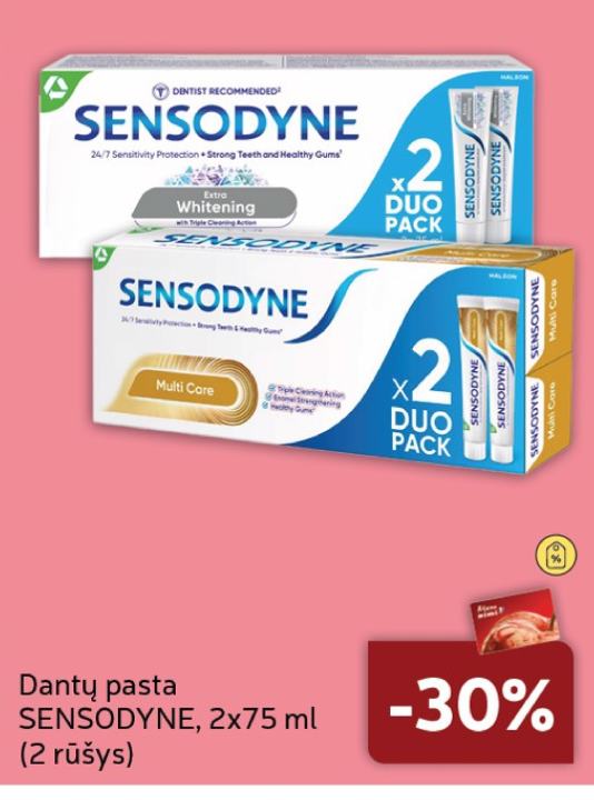 Dantų pasta SENSODYNE, 2 x 75 ml