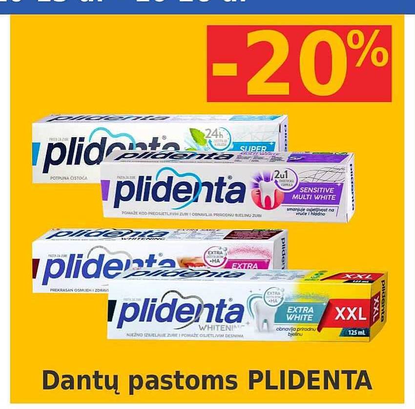 Dantų pastoms PLIDENTA