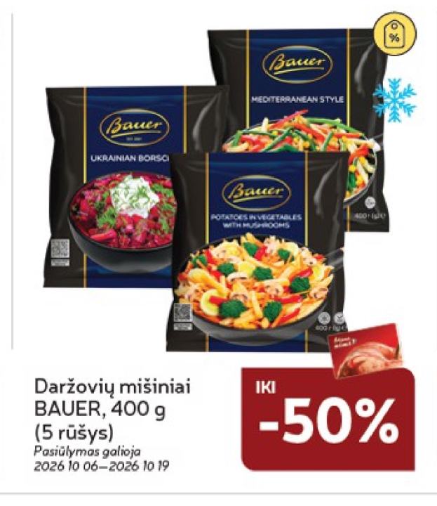 Daržovių mišiniai BAUER, 400 g