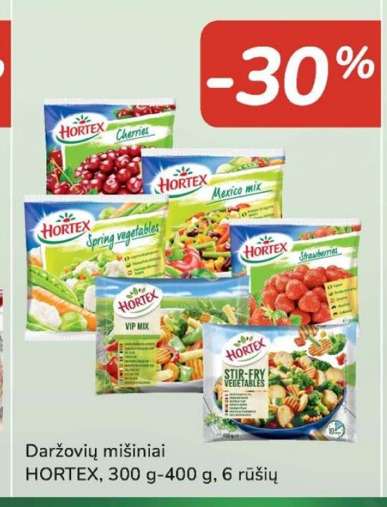 Daržovių mišiniai HORTEX, 300 g-400 g