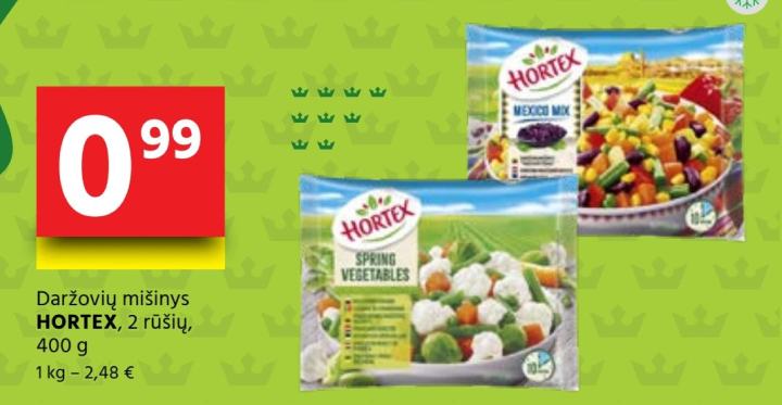 Daržovių mišinys HORTEX, 400 g