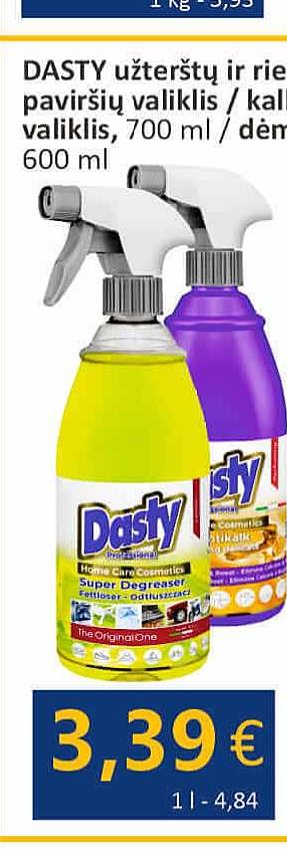 DASTY užterštų ir riebaluotų paviršių valiklis, 700 ml