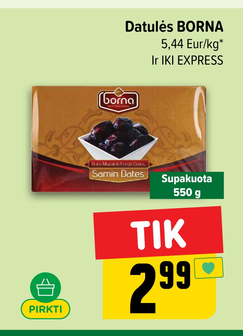Datulės BORNA, 550 g