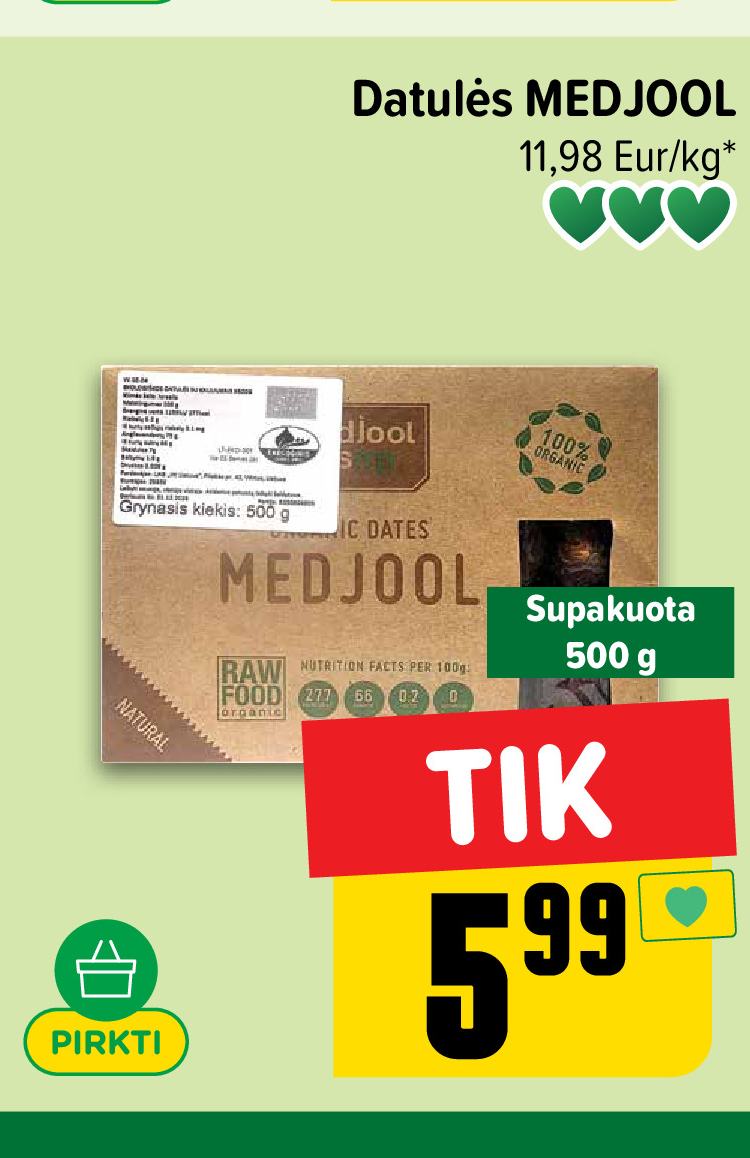 Datulės MEDJOOL, 500 g