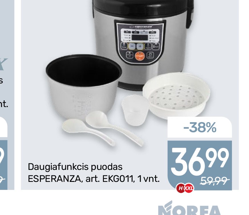 Daugiafunkcis puodas ESPERANZA, 1 vnt
