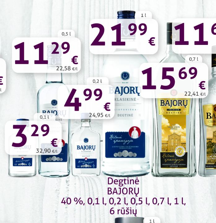 Degtinė BAJORŲ, 0.1 l