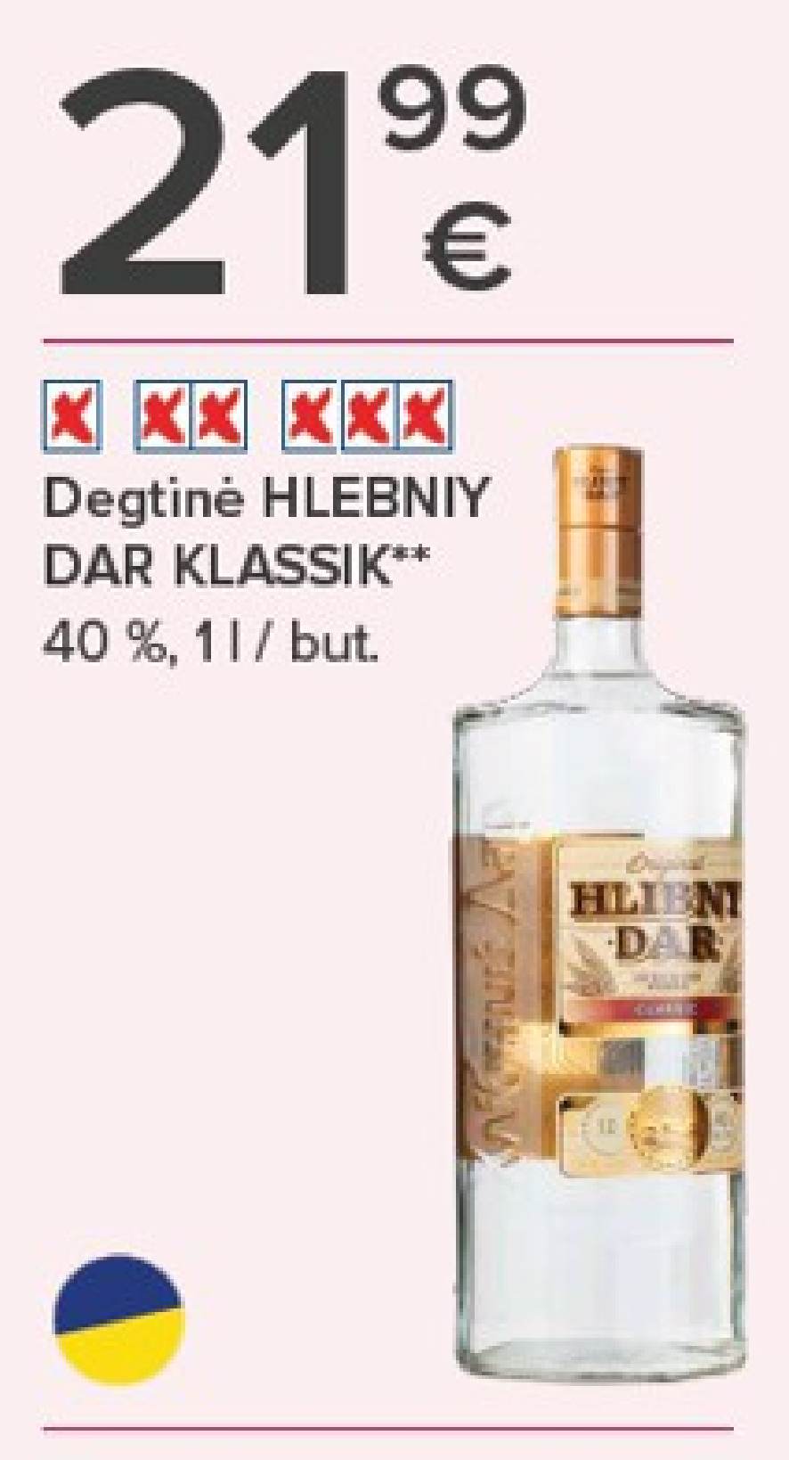 Degtinė HLEBNIY DAR KLASSIK, 1 l