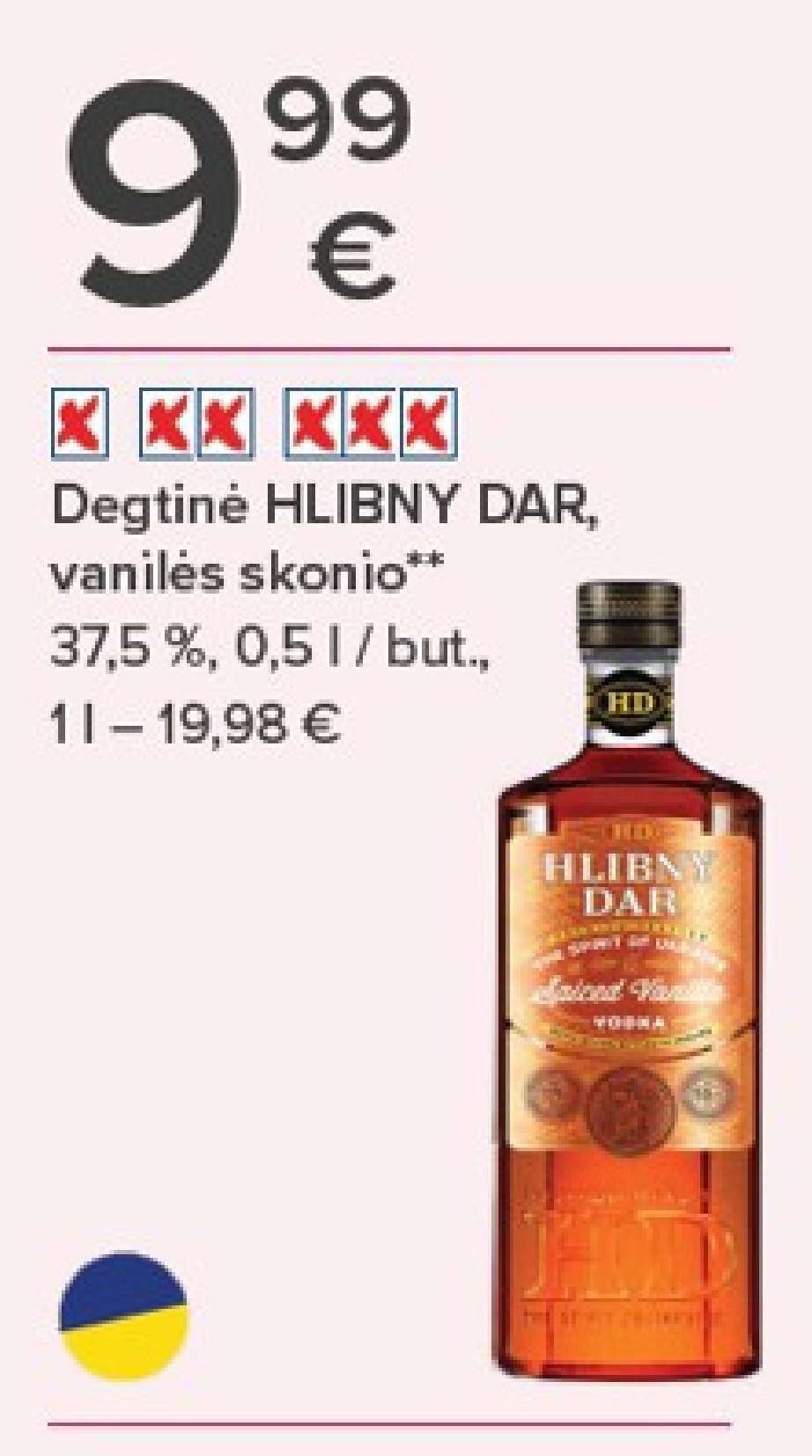 Degtinė HLIBNY DAR, 0.5 l