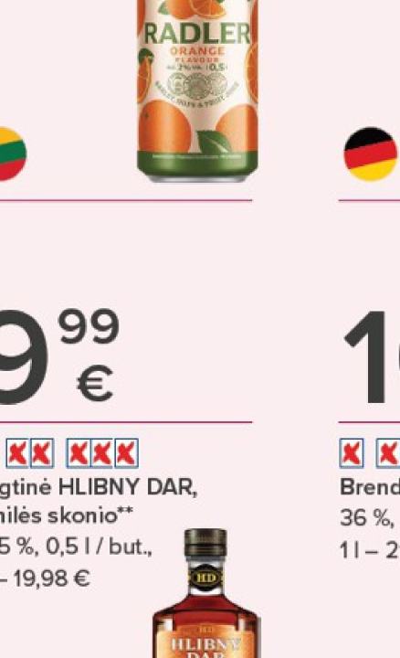 Degtinė HLIBNY DAR, vanilės skonio, 0.5 l