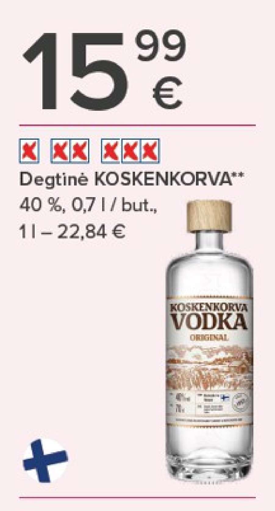Degtinė KOSKENKORVA, 0.7 l