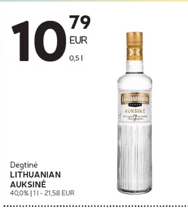 Degtinė LITHUANIAN AUKSINĖ, 1 l