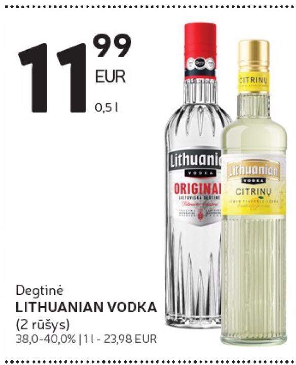 Degtinė LITHUANIAN VODKA, 1 l