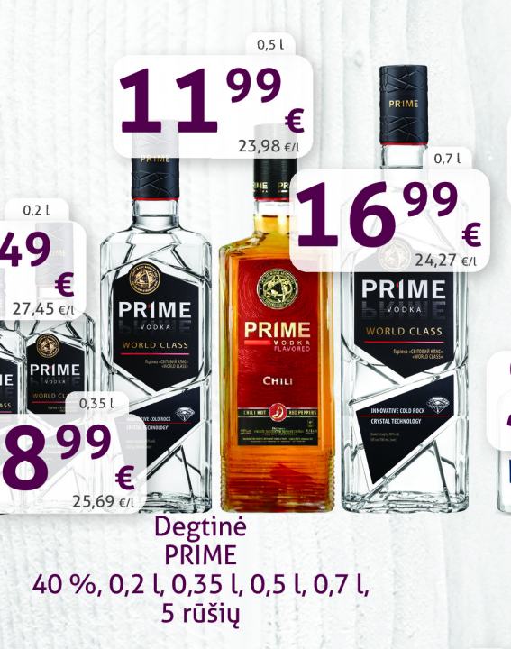 Degtinė PRIME, 0.2 l