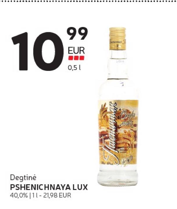 Degtinė PSHENICHNAYA LUX, 1 l