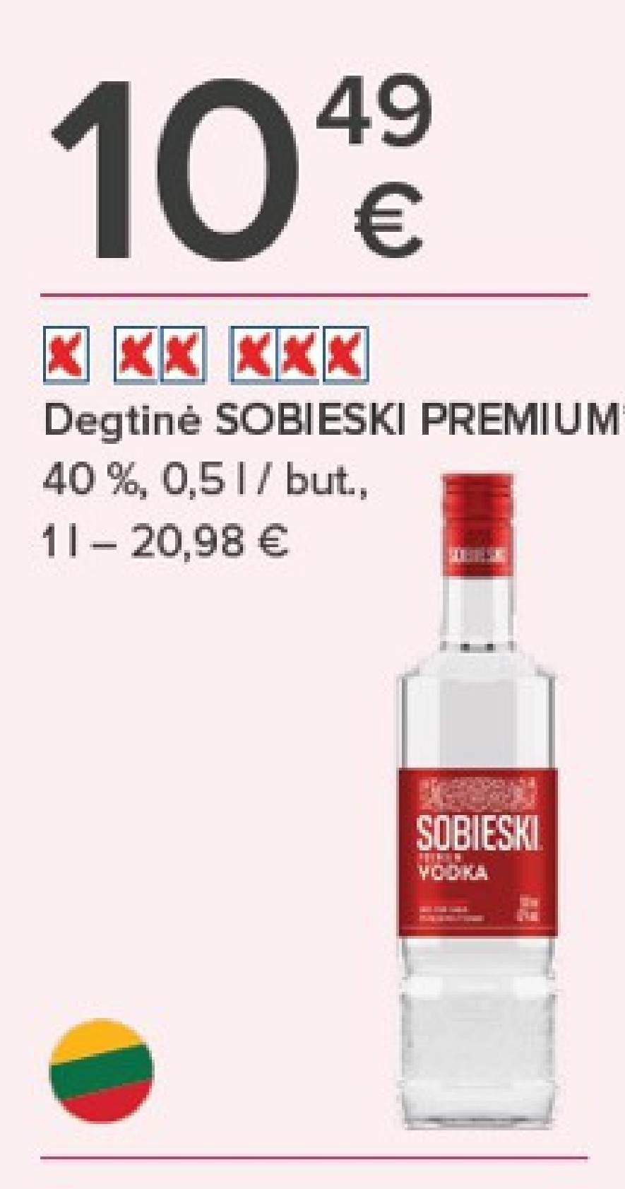 Degtinė SOBIESKI PREMIUM, 0.5 l