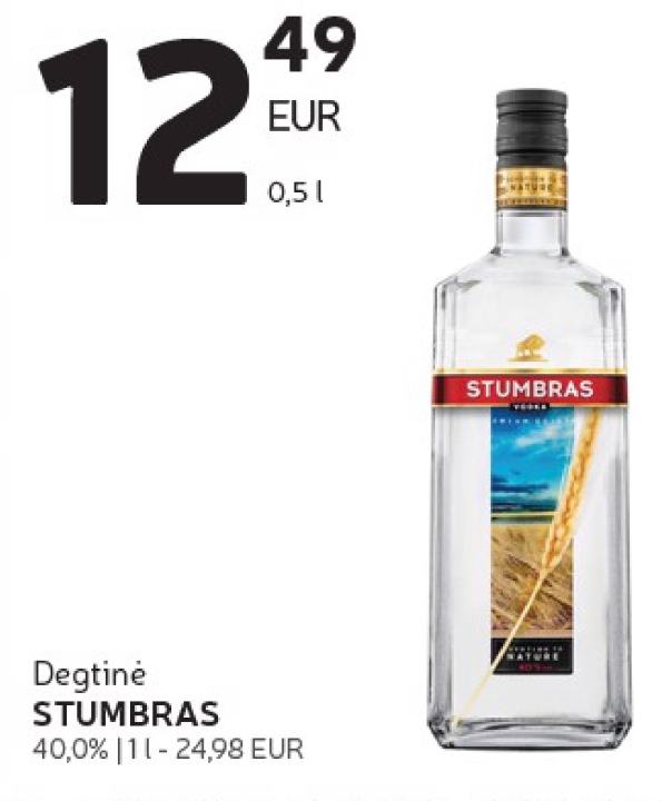 Degtinė STUMBRAS, 1 l