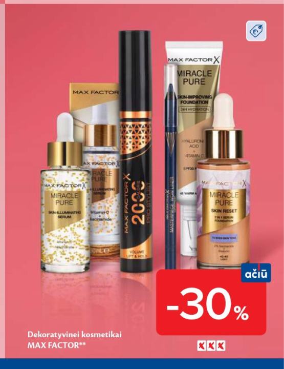 Dekoratyvinei kosmetikai MAX FACTOR