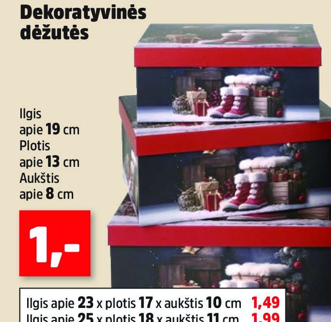 Dekoratyvinės dėžutės, 19 cm