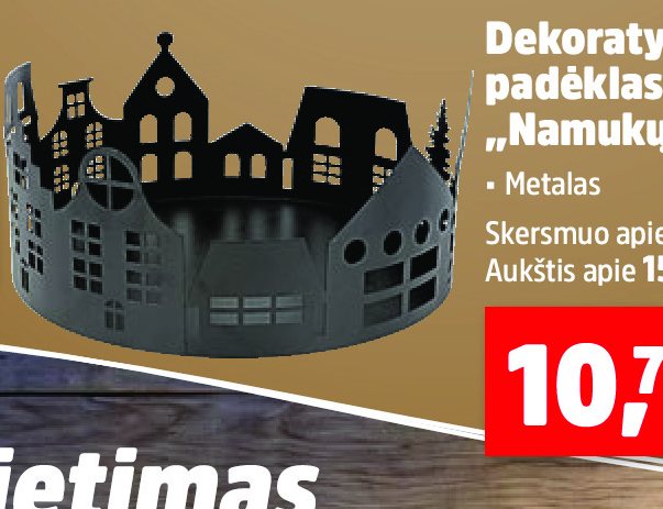 Dekoratyvinis padėklas „Namukų eilė“, 31 cm