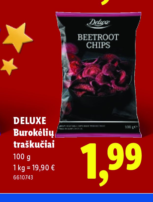 DELUXE Burokėlių traškučiai, 100 g