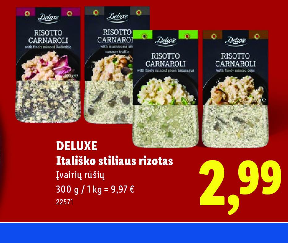DELUXE Itališko stiliaus rizotas, 300 g
