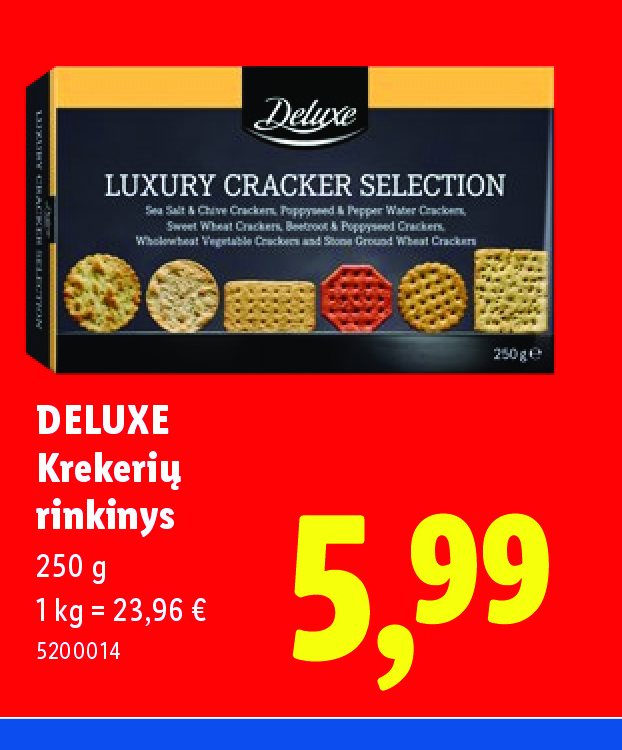 DELUXE Krekerių rinkinys, 250 g