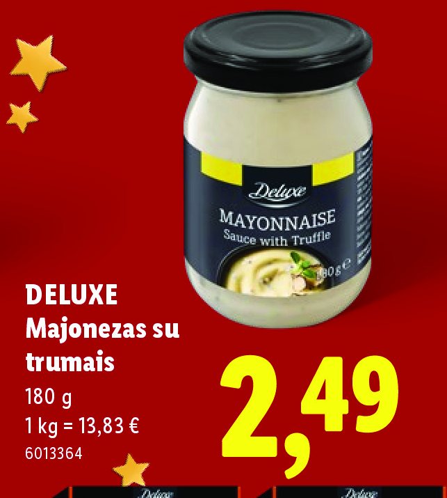 DELUXE Majonezas su trumais, 180 g