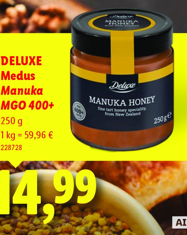 DELUXE Medus Manuka MGO 400+, 250 g