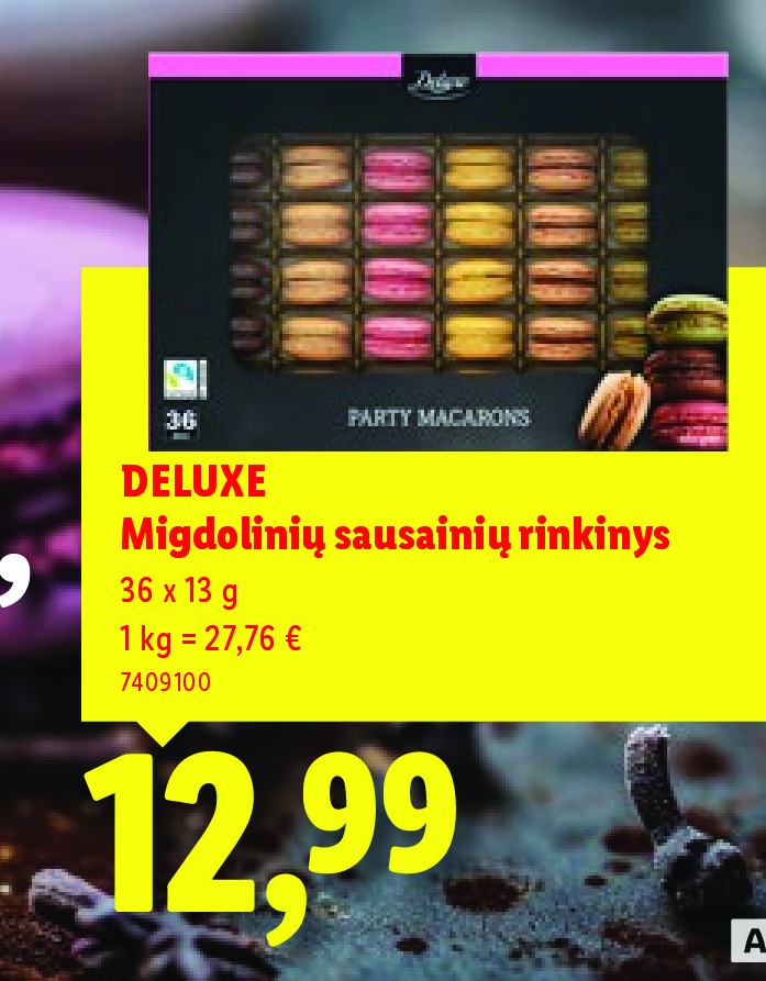 DELUXE Migdolinių sausainių rinkinys, 36 x 13 g