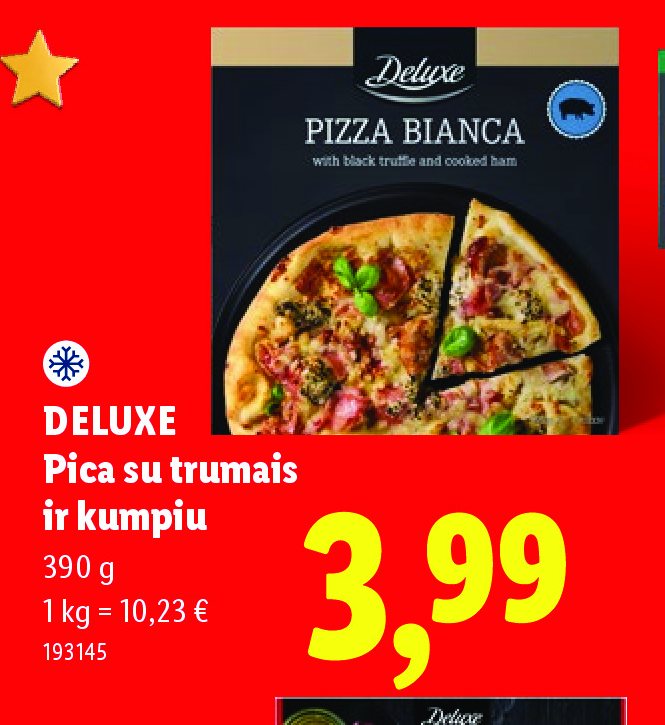 DELUXE Pica su trumais ir kumpiu, 390 g