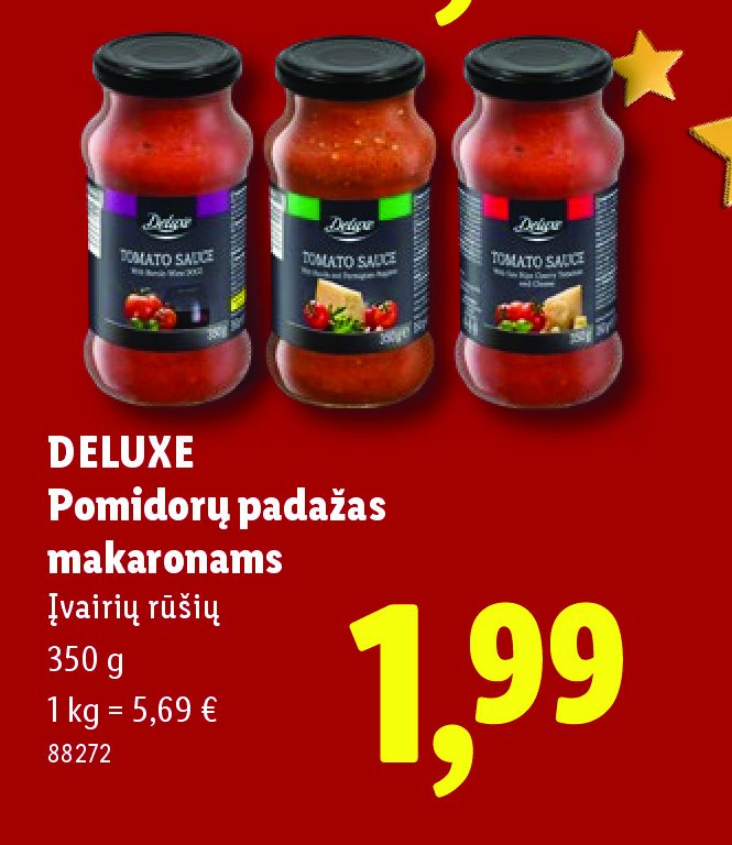 DELUXE Pomidorų padažas makaronams, 350 g