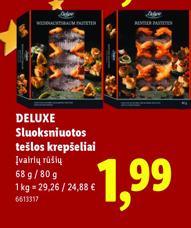 DELUXE Sluoksniuotos tešlos krepšeliai, 68 g